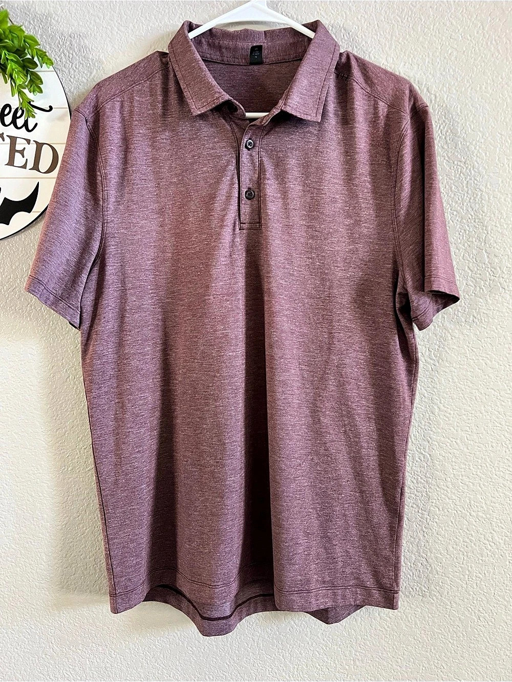 Lululemon Evolution Polo Men's Mauve Short Sleeve Size Large